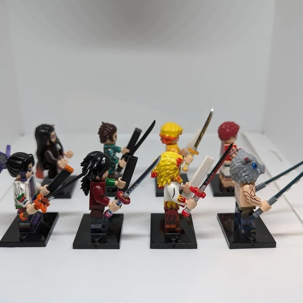 8 Minifigures- Demon Slayer Anime Building Block Toy Collectors Action Figures